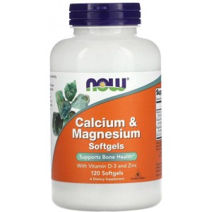 NOW Calcium + Magnesium + D3 120 капс