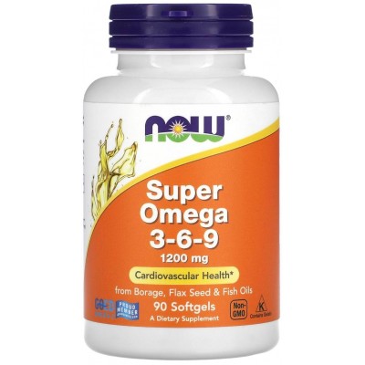 NOW Super Omega 3-6-9 EPA 1200 мг 120 софтгель капс