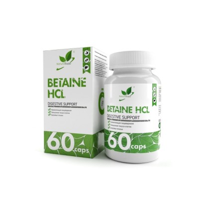 Natural Supp Betaine HCL 500 mg 60 caps