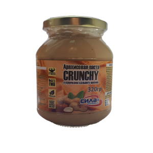 Сила+ арахисовая паста Crunchy 320гр