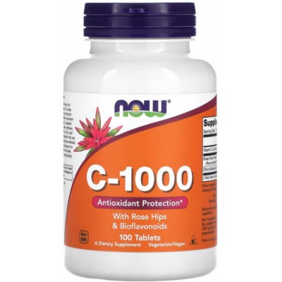 NOW Vitamin C-1000 RH 100 таб (Calcium Ascorbate-C)