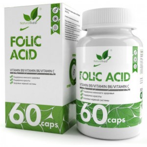 Natural Supp Folic Acid 60 капс