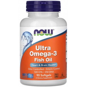 NOW Ultra Omega-3 500 EPA 250 DHA 90 софтгель капс